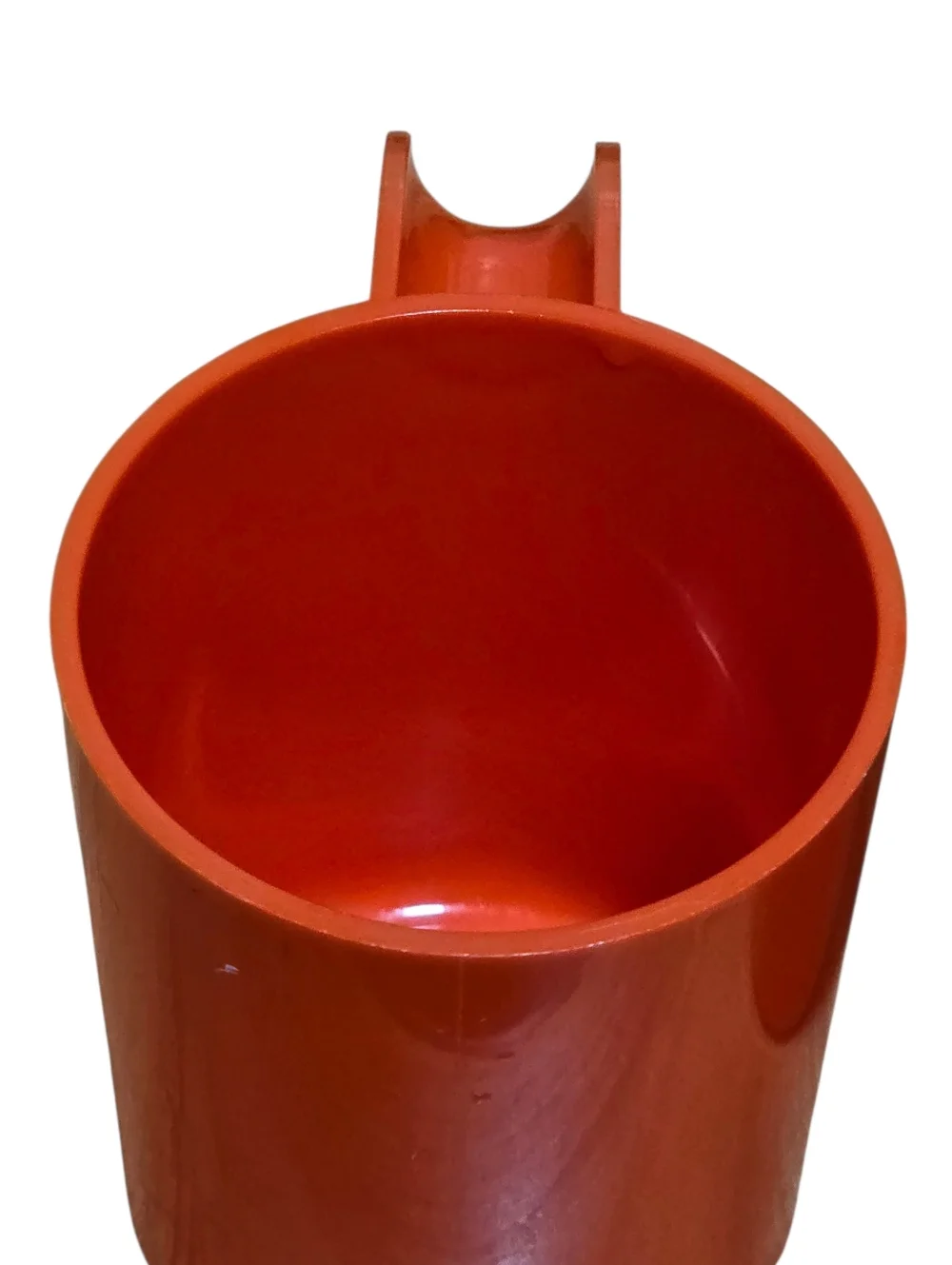 Massimo Vignelli Heller Orange Melamine Stackable Mugs, Set of 2 Vintage MCM